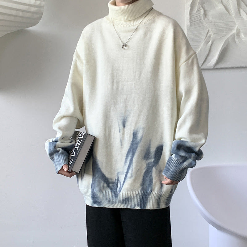 Futuristic Style Turtleneck Knitwear Jumper Sweatshirt