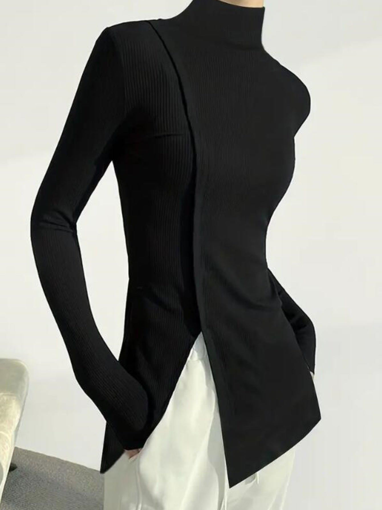 Irregular Bottoming Shirt Women's Knitwear Top