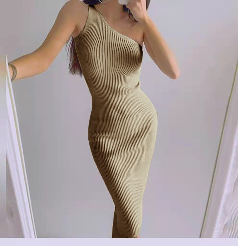 Women's Slim-fit Hip Knitwear Dress