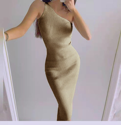 Women's Slim-fit Hip Knitwear Dress