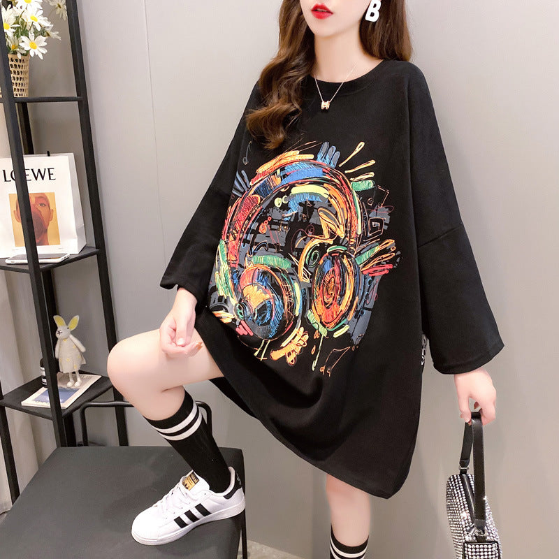 Spring And Autumn Mid-length Loose Fat Sister Slim Blouse