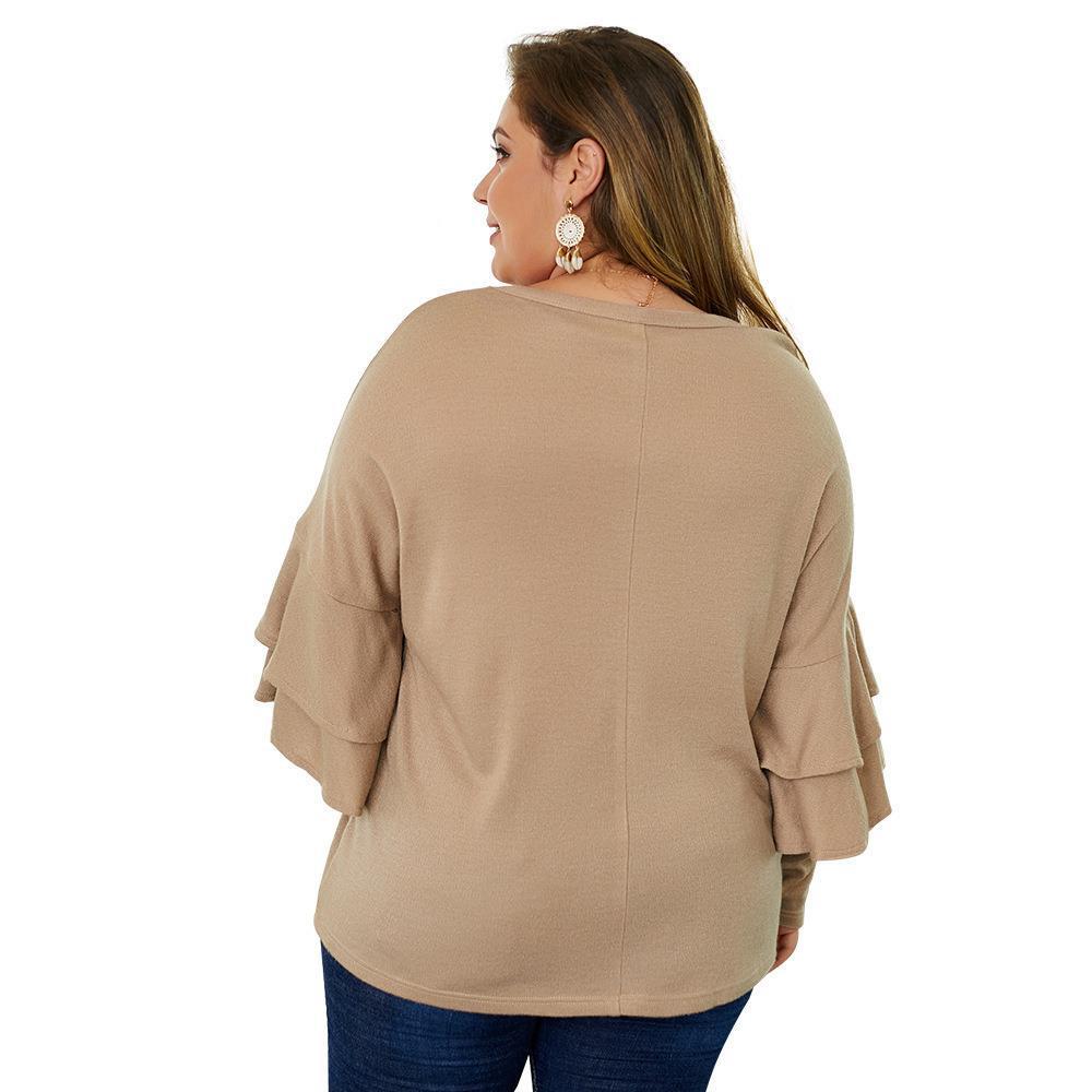 V-neck sweater long sleeves