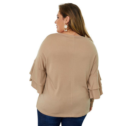 V-neck sweater long sleeves