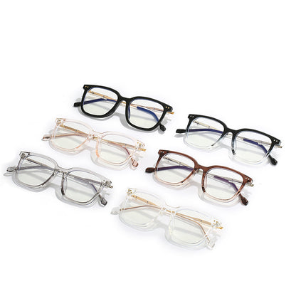 Anti-blue Light Plain Mirror TR90 Transparent Tide Glasses Stand
