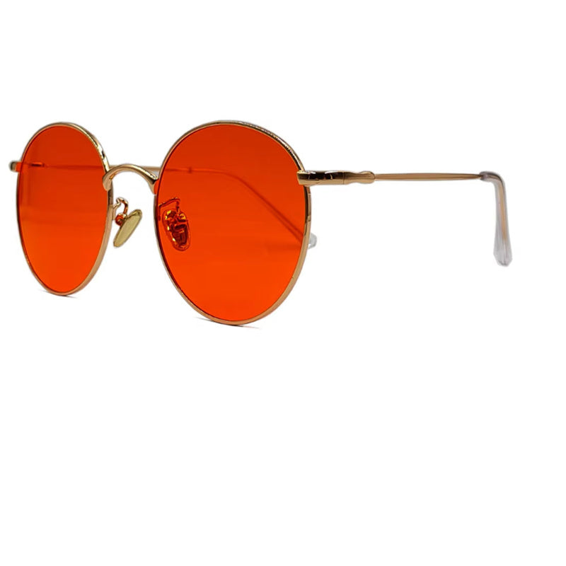 Light Blocking Amber Lens Circular Gaming Glasses