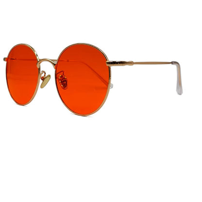 Light Blocking Amber Lens Circular Gaming Glasses