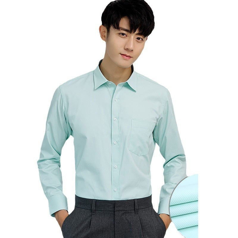 Ironing Free Long Sleeves Men's Shirt Business Work Clothes