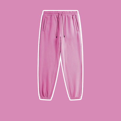 Men's Solid Color Casual Fleece Sweatpants American Fashion Brand