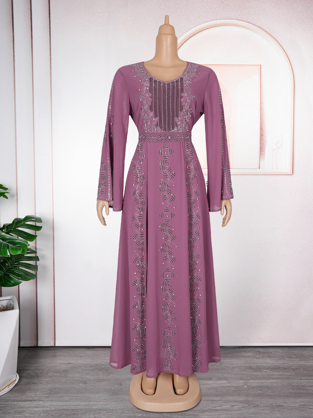 Elegant Heavy Industry Muslim Dress