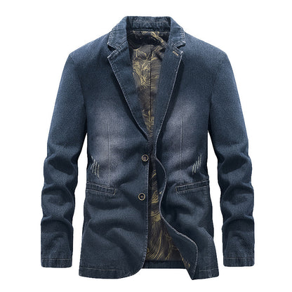 Spring And Autumn Denim Jacket Business Leisure