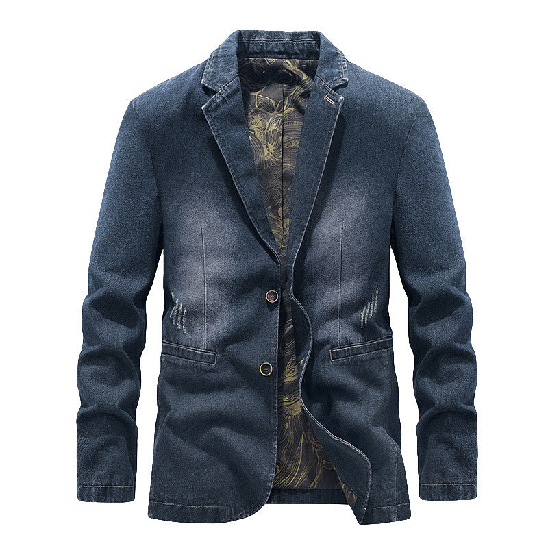 Spring And Autumn Denim Jacket Business Leisure