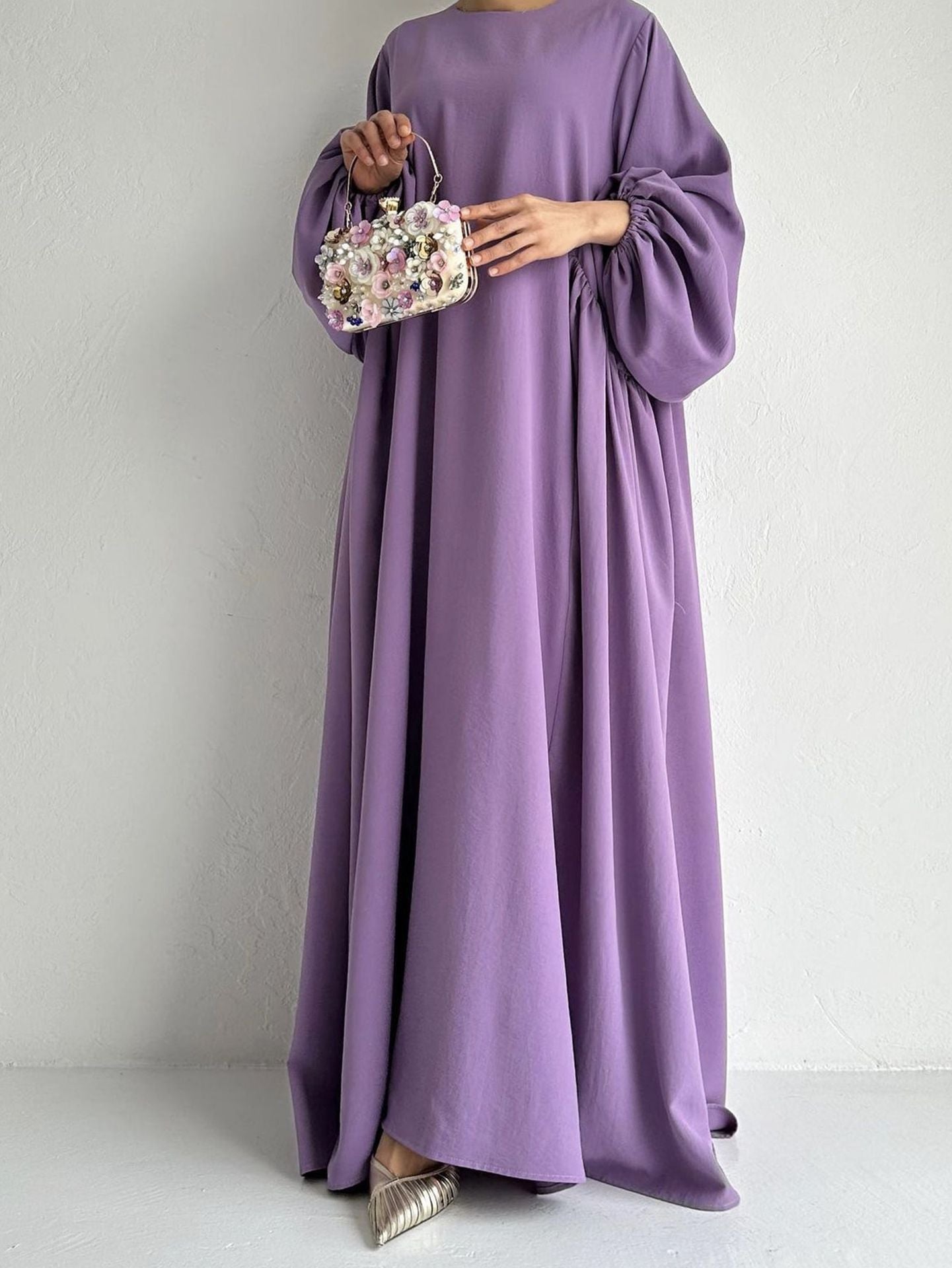 Middle East Muslim Women's Wear Plain Clothing Robe