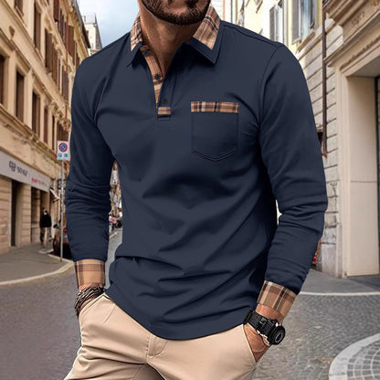 Men's Fashion Casual Solid Color Sports Polo Shirts