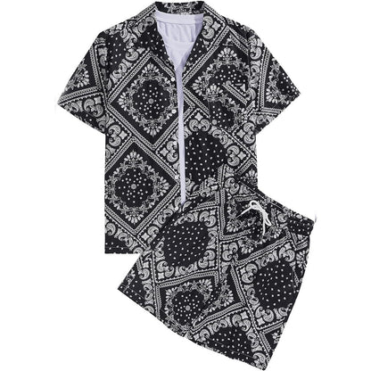 Hawaiian Shirt Shorts Suit Men