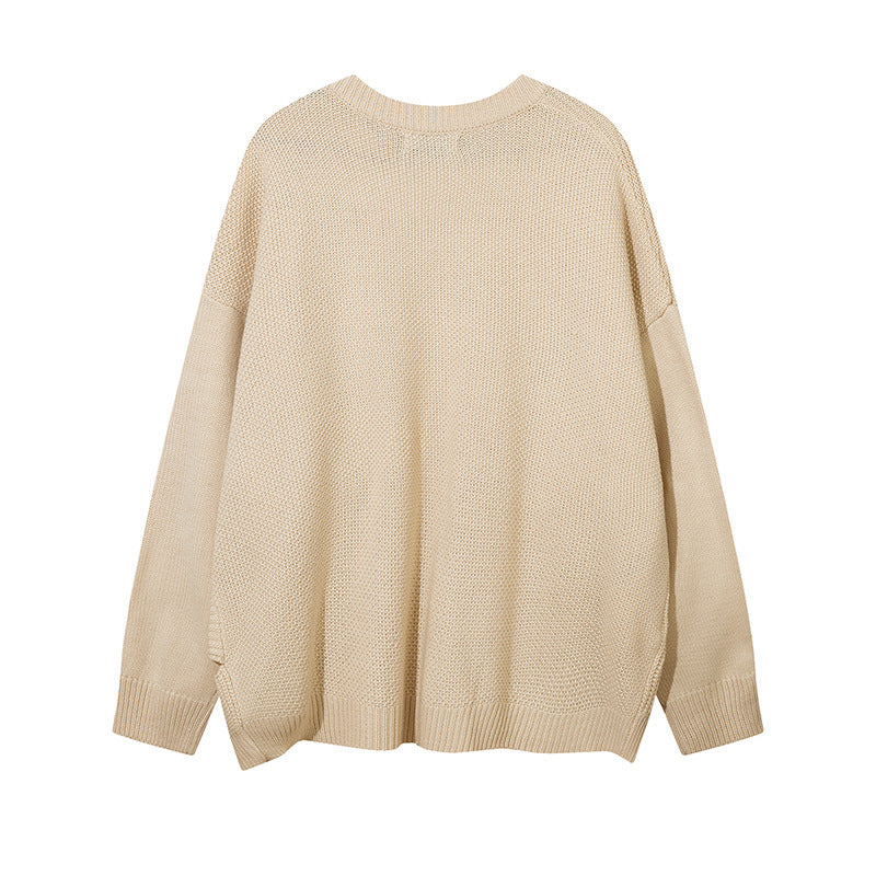 Loose Cotton Knitwear Men's Pullover Sweater