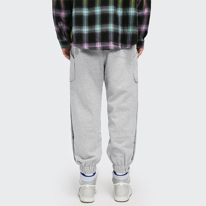 Breasted Trousers Men's Fashion Brand Leggings Sweatpants Plus Velvet Thick Sports