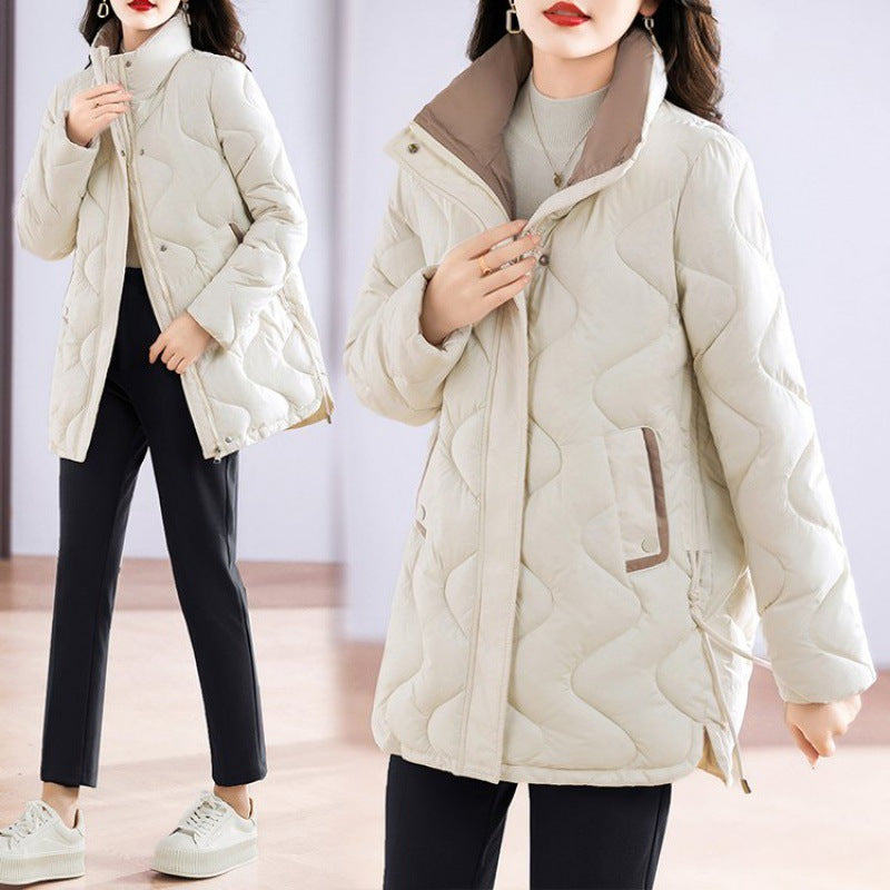 Mid-length Loose And Simple Cotton-padded Coat