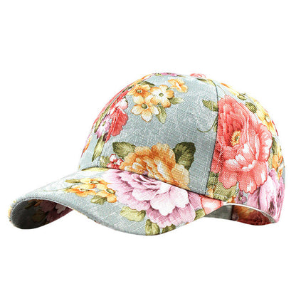 Fashion Women Floral Baseball Hat Caps Summer Spring Cotton