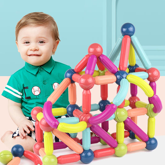 Magnetic Building Blocks for Kids | STEM Educational Toys with Sticks & Balls for Creative Play