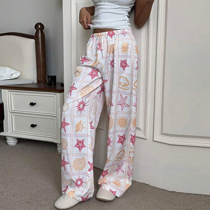 Temperament Leisure Trousers Wide-leg Straight Pants Mop Pants Women