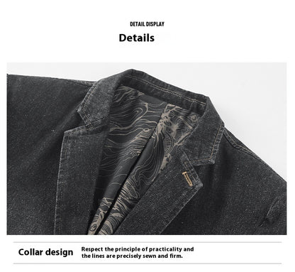 Spring And Autumn Denim Jacket Business Leisure
