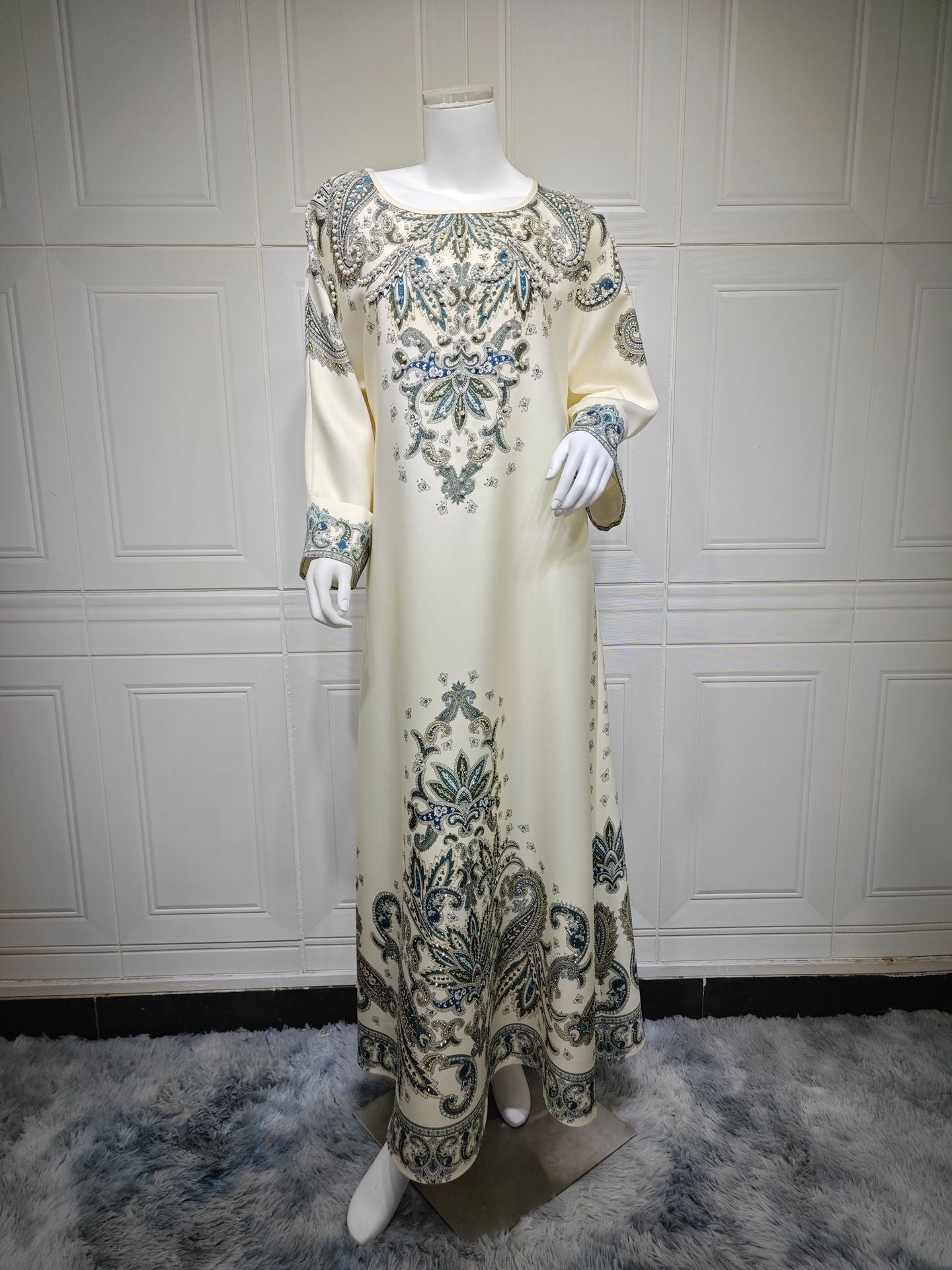 Muslim Robe Printed Dubai Women's Clothing Dress