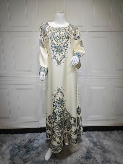 Muslim Robe Printed Dubai Women's Clothing Dress