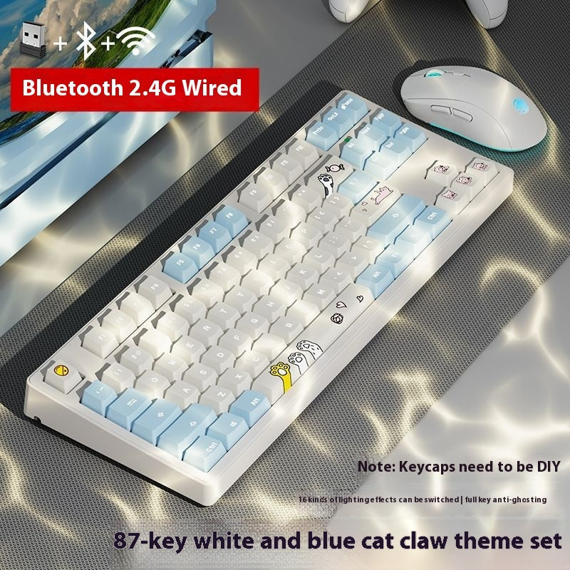 Office Game Wireless Bluetooth Three-model Mechanical Keyboard
