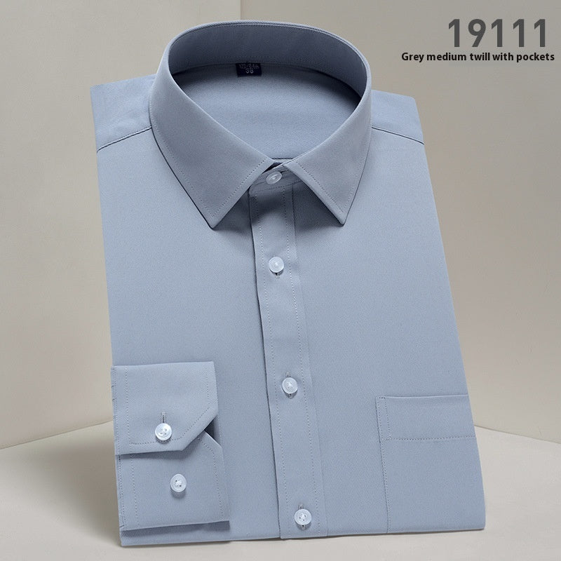 Ironing Free Long Sleeves Men's Shirt Business Work Clothes
