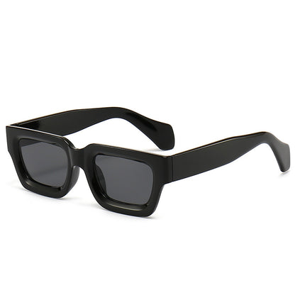 Retro Concave Frame Wide Foot Square European And American Sun-proof Sun Glasses