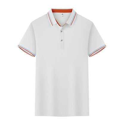 Polo Cotton Workwear With A Collar And Short Sleeves
