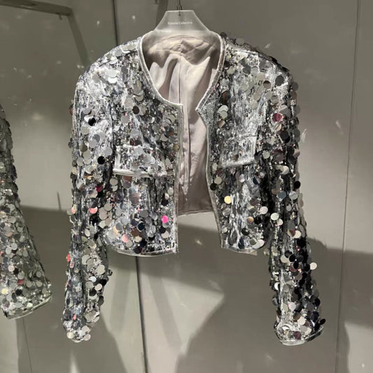 Sequined Coat Autumn Cool Wind Top For Women