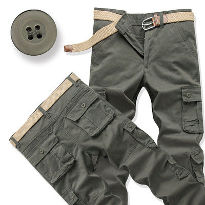 Multi-pocket Cargo Pants Trousers Thick Pants Pants Men's Loose Wear-resistant