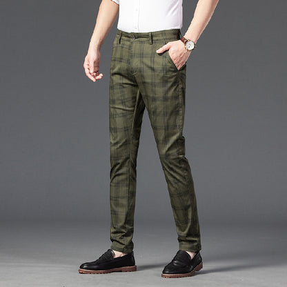 Men's Trendy Youth Plaid Small Straight Pants