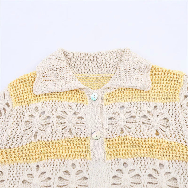 Summer Jacquard Mesh Women's Knitwear
