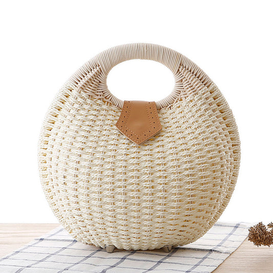 Handmade Rattan Handbag – Summer Beach Purse