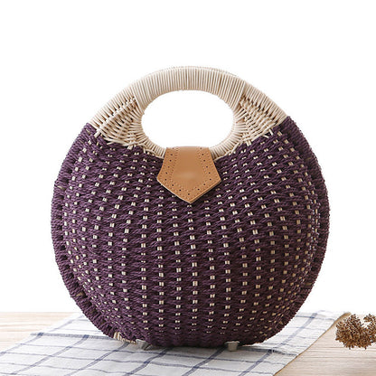 Handmade Rattan Handbag – Summer Beach Purse