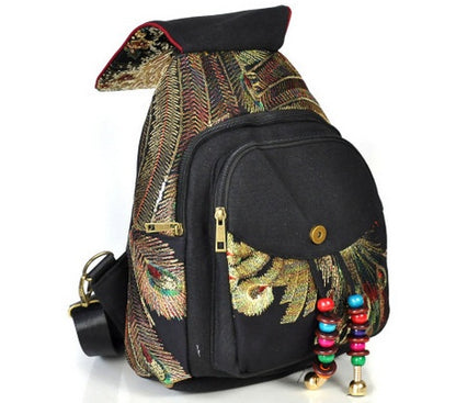 New female bag peacock embroidered bag
