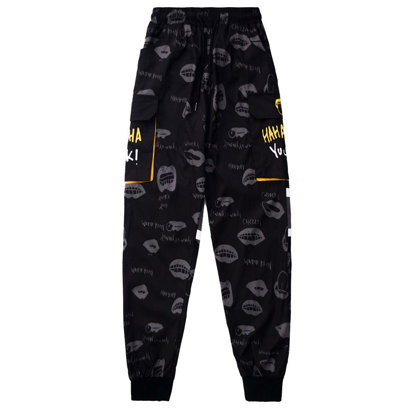 Men's Casual Pants Multi-pocket Drawstring Pants Trend