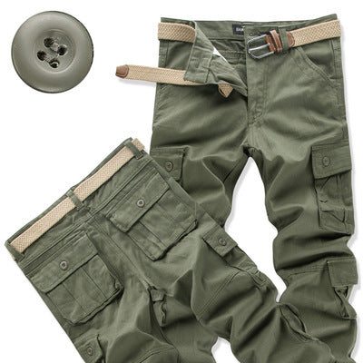 Multi-pocket Cargo Pants Trousers Thick Pants Pants Men's Loose Wear-resistant