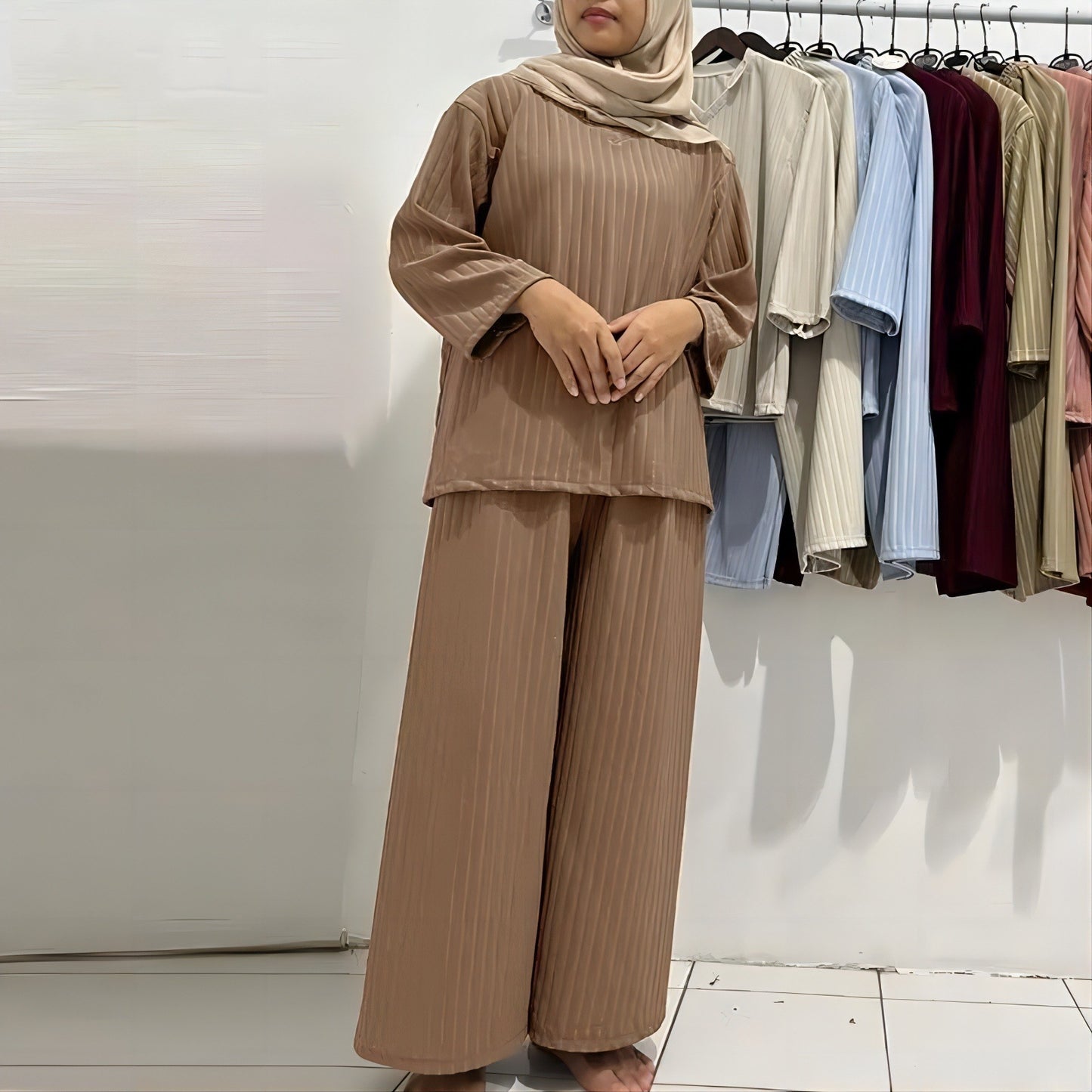 Women's Fashion 2-Piece Set Muslim Suit