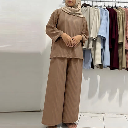 Women's Fashion 2-Piece Set Muslim Suit