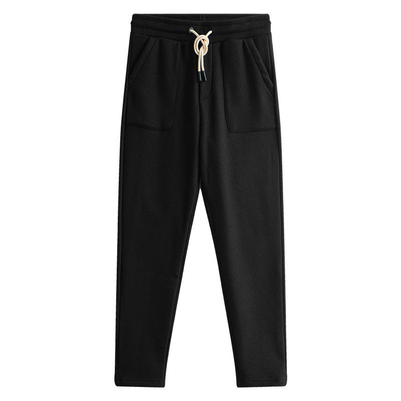Knitted Long-staple Cotton Yarn Waffle Sweatpants