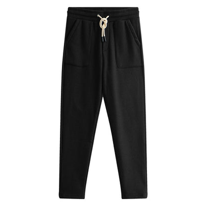 Knitted Long-staple Cotton Yarn Waffle Sweatpants