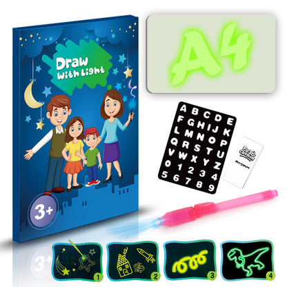 3D Magic Drawing Pad for Kids with 8 Light Effects | Reusable Educational Toy & Puzzle Board