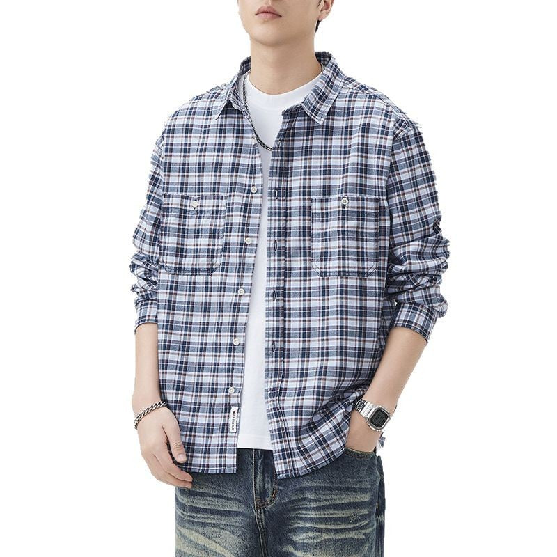 Fashion Fashion Brand Plaid Shirt High Quality Can Be Long Sleeves Inner Wear Coat