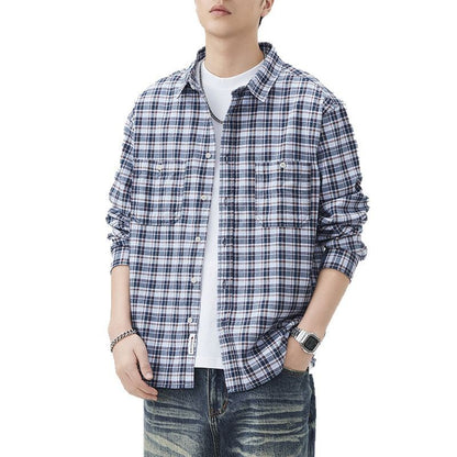 Fashion Fashion Brand Plaid Shirt High Quality Can Be Long Sleeves Inner Wear Coat
