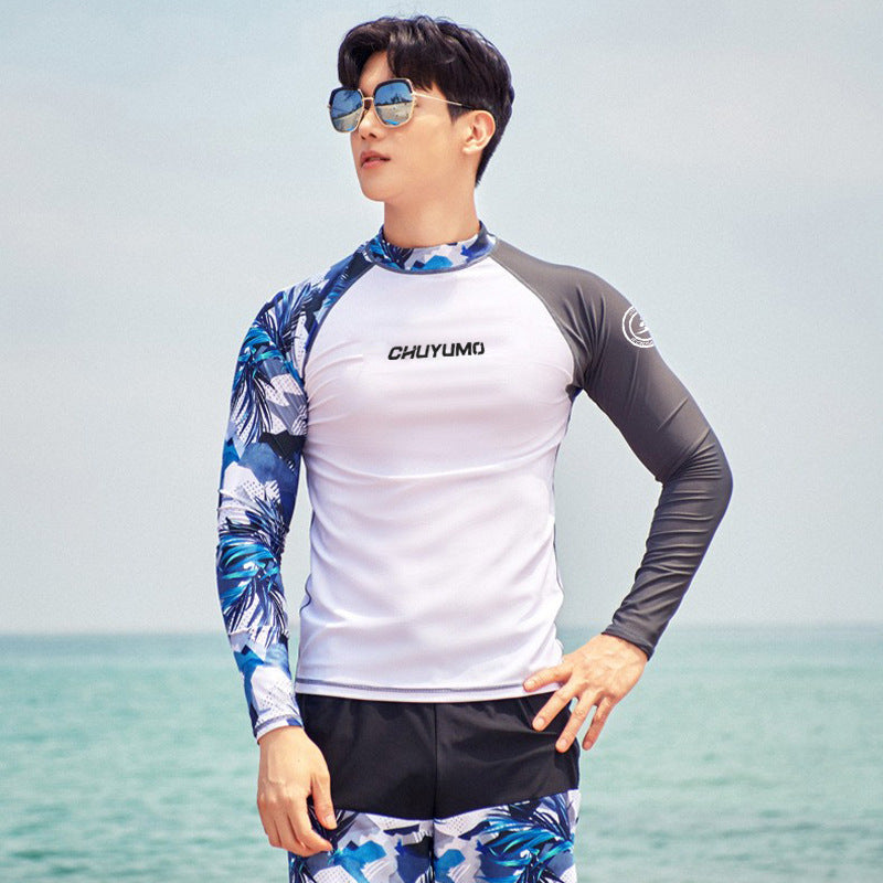 Surfing Suit Men's Long-sleeved Swimsuit Quick-drying