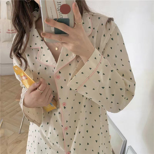 Green Heart Long Sleeves And Trousers