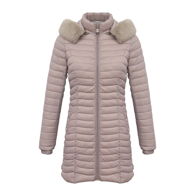 Winter Long Parka Ultra-light Liner Women's Quilted Cotton Coat